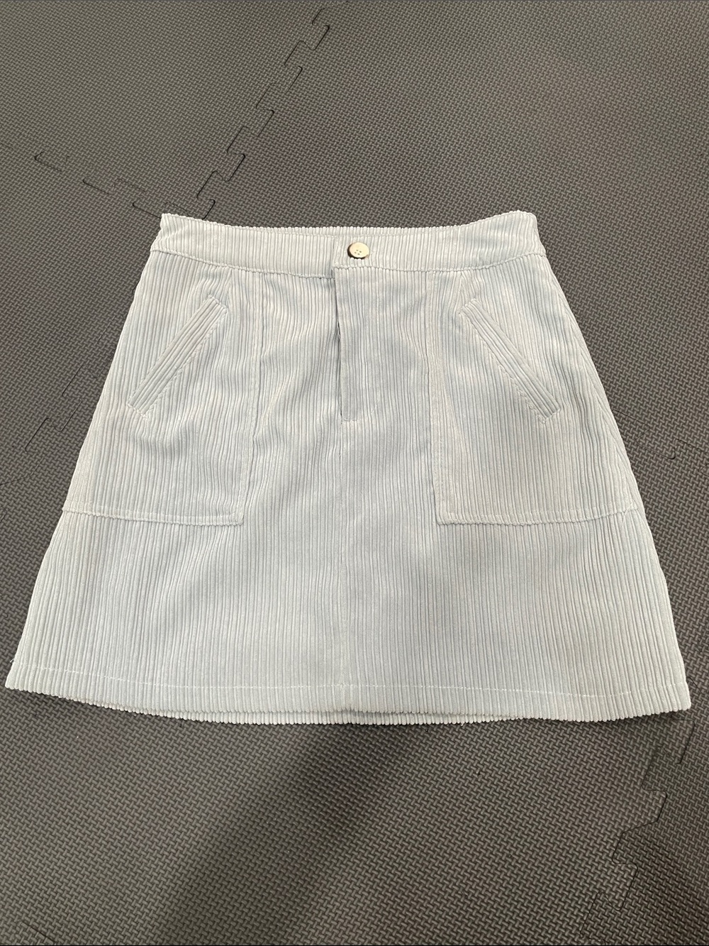 Light blue Corduroy Pocket Skirt - Unbranded